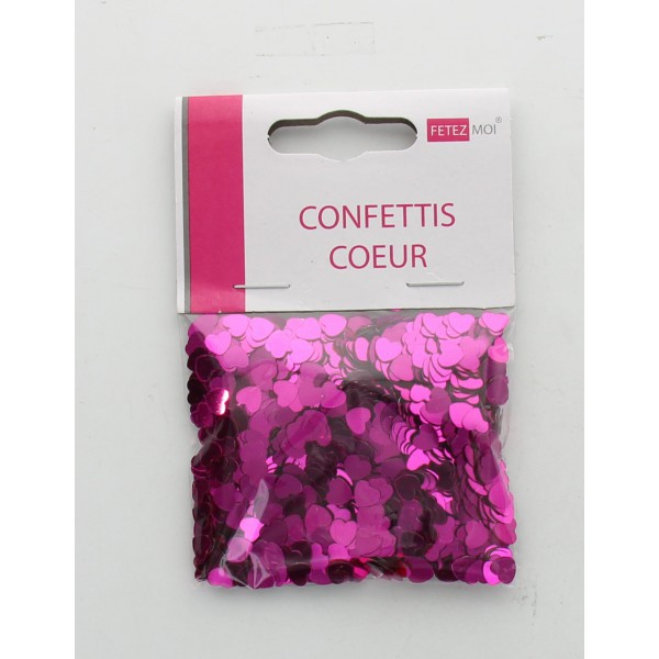 Confettis coeur fushia 18gr